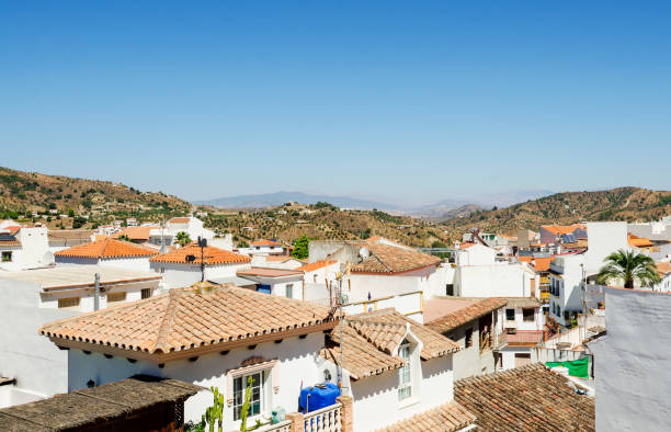 Spanish house with terracotta tile roof in Malaga